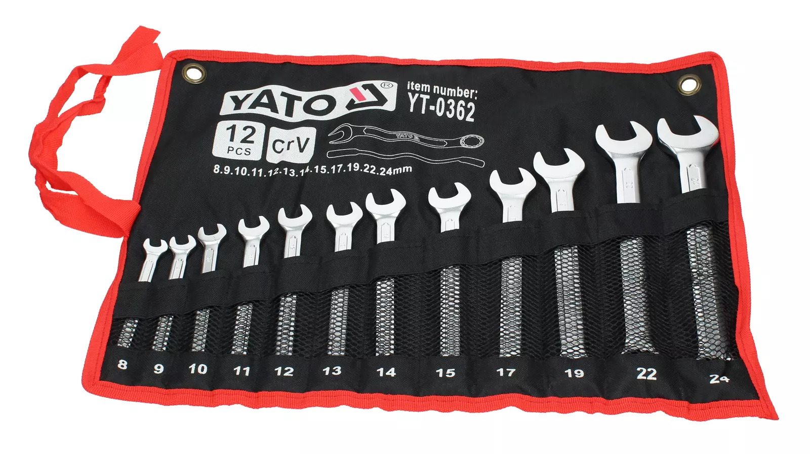 Ключи комбинированные 8-24 мм YATO 12 шт (YT-0362)
