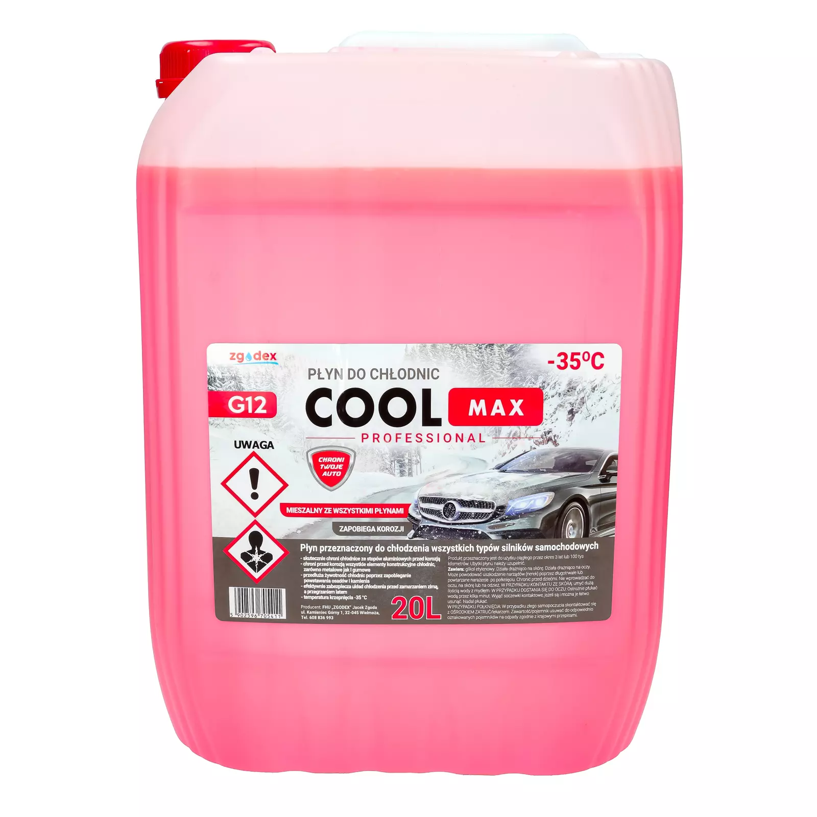 COOLMAX G12 розовая жидкость для радиатора - 20л, KCVCG12-1